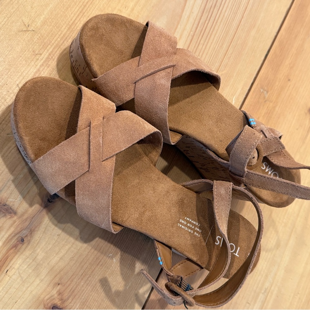 Tom’s Suede and Cork Platform sandals